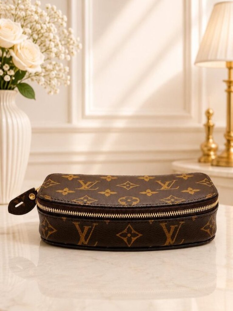 Authentic Louis Vuitton Monte Carlo Monogram Travel Jewelry Case Pouch